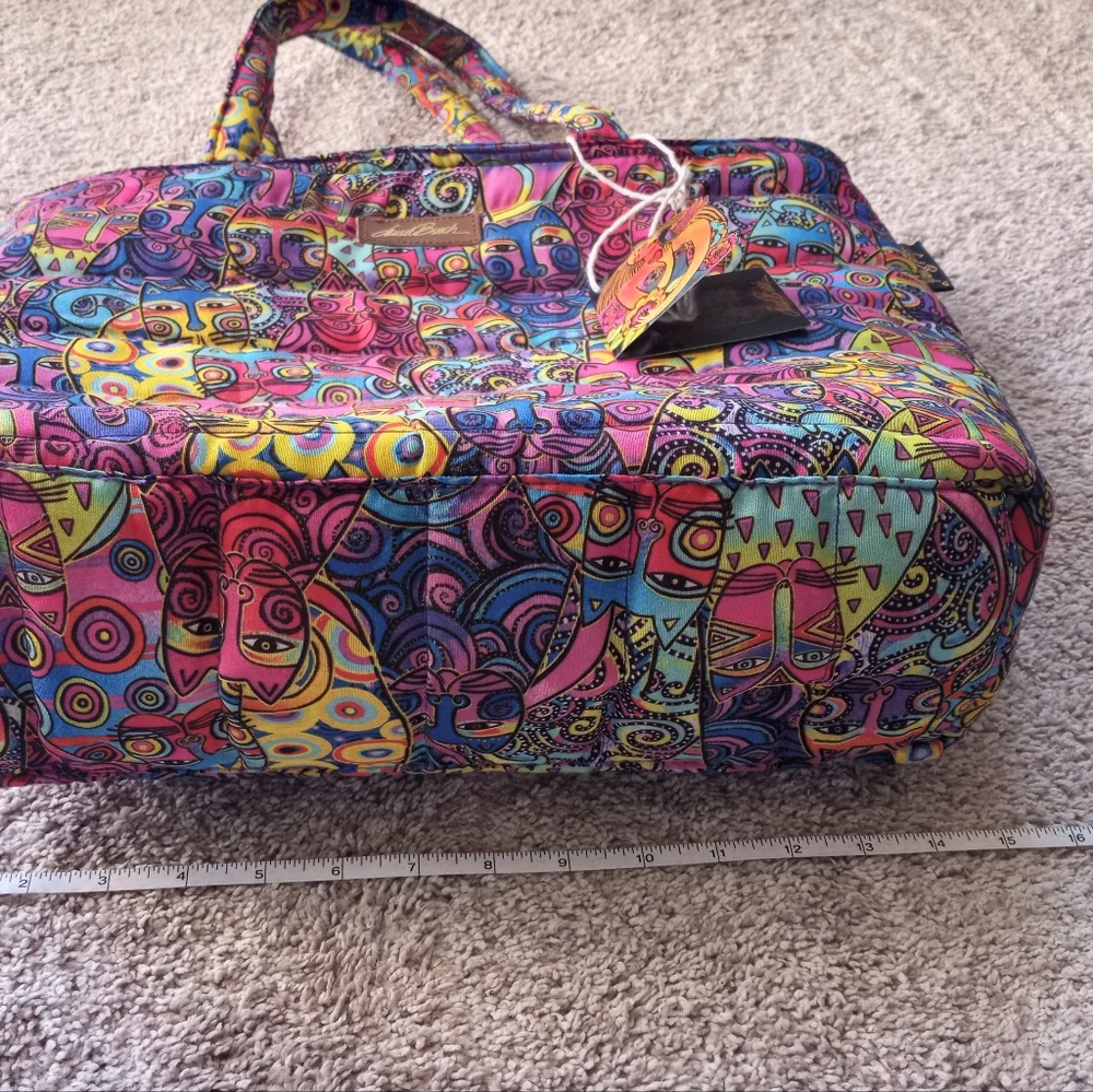 NWT Laurel Burch Cat Tote Bag, Purse - Picture 5 of 8